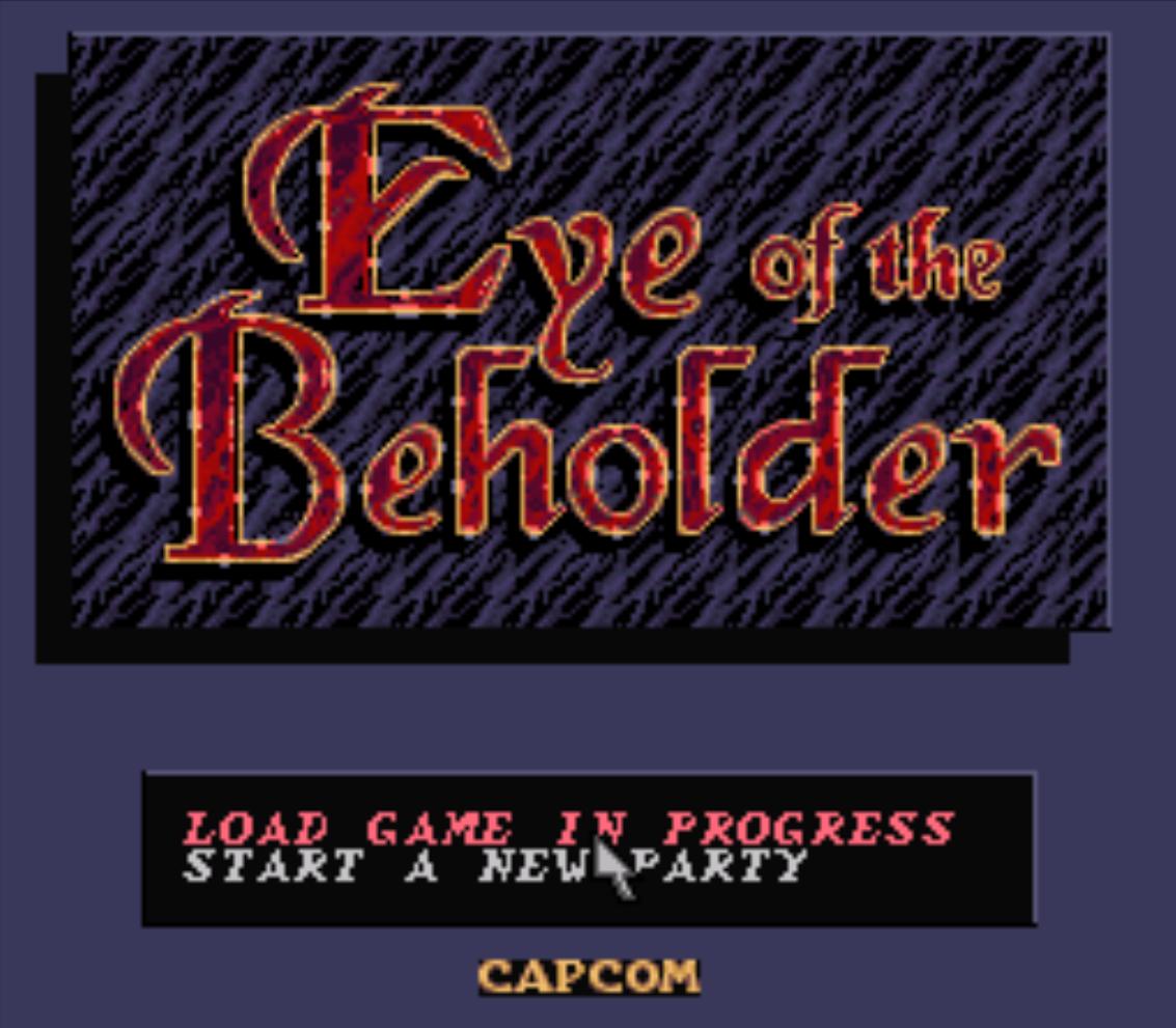 Eye of the Beholder Title Screen